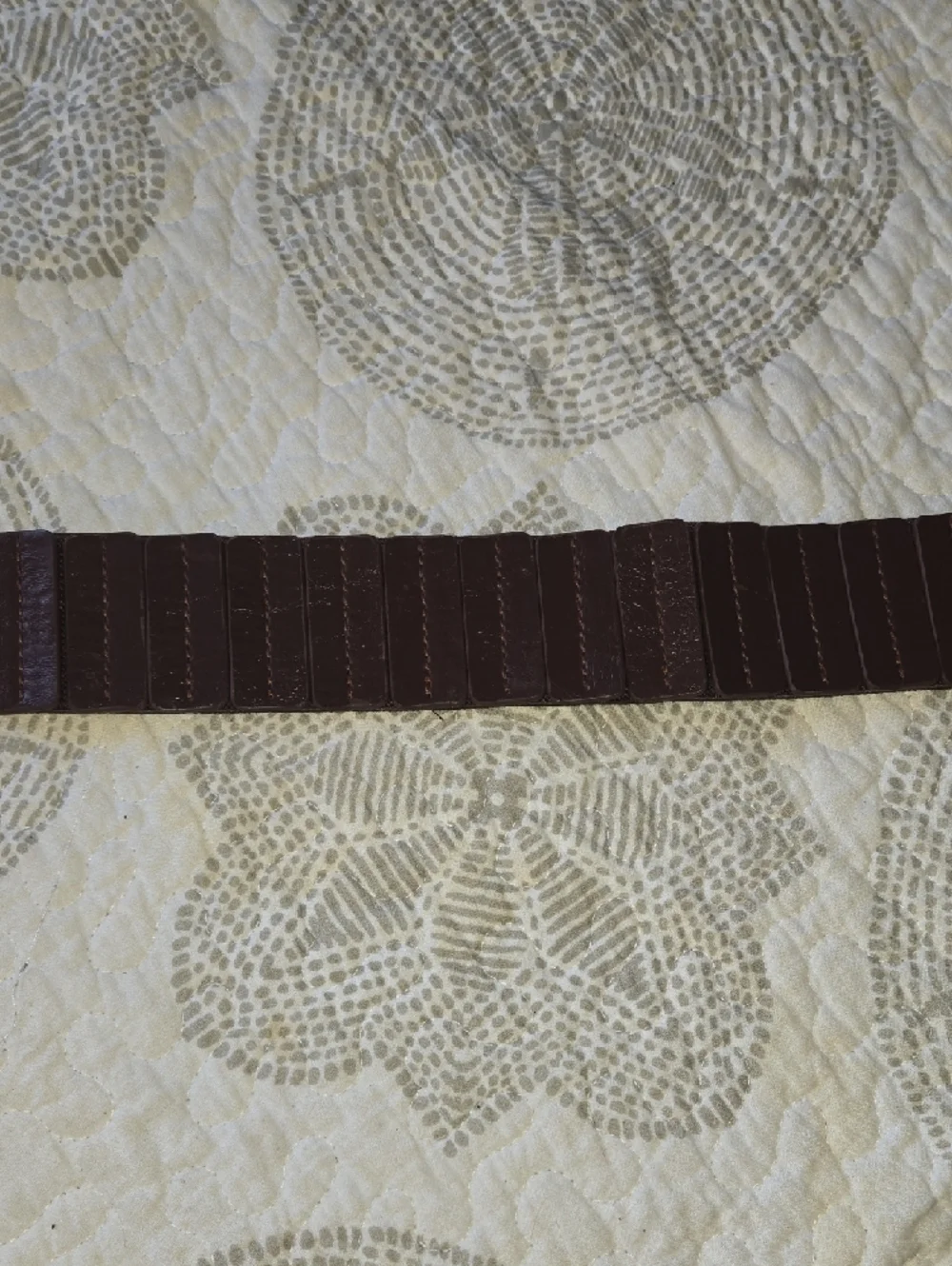Wide Brown Elastic Waist Belt with Metallic Buckle - Picture 5 of 6
